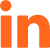 Logo do Linkedin preto
