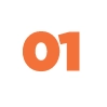 Circulo branco com numero 01