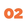 Circulo branco com numero 02