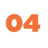 Circulo branco com numero 04