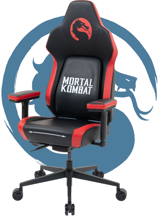 Cadeira CORE Smart MORTAL KOMBAT EDITION com fundo azul