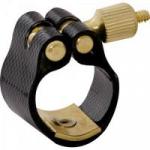 Abraçadeira de Couro Sintético Para Saxofone Soprano com Ressonador BSMA-1 Preta FREE SAX
