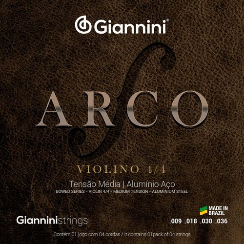 Encordoamento Para Violino Médio Série Arco Giannini GEAVVA