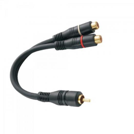 Cabo Y 1RCA Macho + 2RCA Fêmea 20cm Preto GENÉRICO Cabo Y 1RCA Macho + 2RCA Fêmea 20cm Preto GENÉRICO
