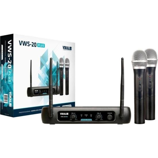 Microfone Sem Fio Duplo VWS-20 Plus Vokal