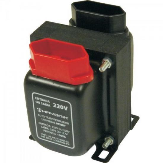Auto Transformador Universal 127/220VAC e 220/127VAC 100VA HOBBY Preto HAYONIK Auto Transformador Universal 127/220VAC e 220/127VAC 100VA HOBBY Preto HAYONIK