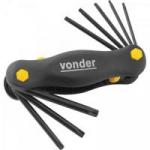 Jogo de Chaves T9 a T40 TORX 8 Preta/Amarela VONDER