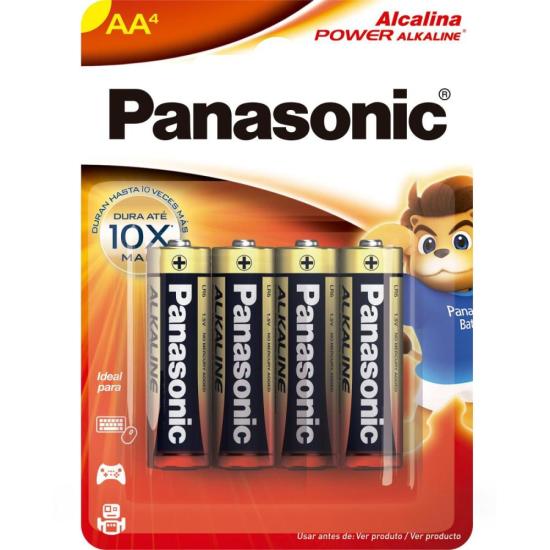 Pilha Alcalina 1,5V AA LR6 (C/4 Pilhas) Panasonic
