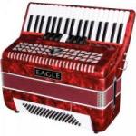 Acordeon 80 Baixos EGA0780 Vermelho Perolado EAGLE