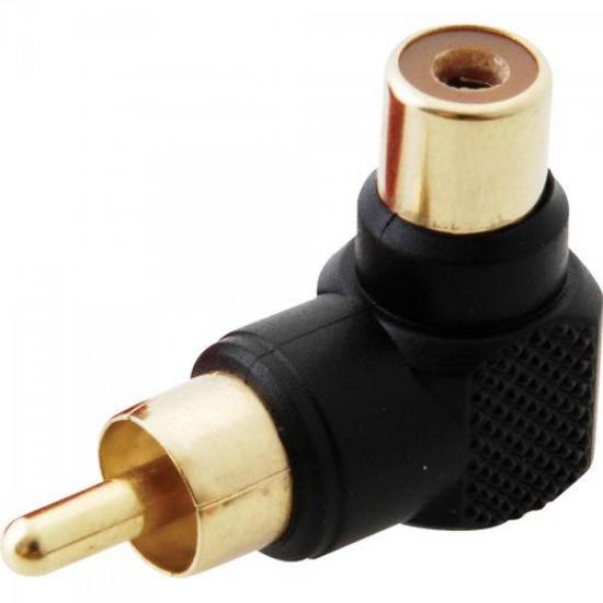 Adaptador 90º para Cabo RCA ST-A90PO Gold Preto GENÉRICO Adaptador 90º para Cabo RCA ST-A90PO Gold Preto GENÉRICO
