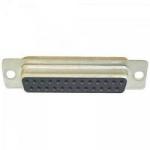 Conector Fêmea com Pinos Solda Fio DB25 GENÉRICO