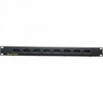 Régua Caixa Rack 19" 8 Tomadas Frontais AC 2P+T NBR 2706N PROJETA