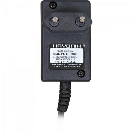 Fonte FCTP 6001 6VDC 1A P8 C+ Chaveada HAYONIK Fonte FCTP 6001 6VDC 1A P8 C+ Chaveada HAYONIK