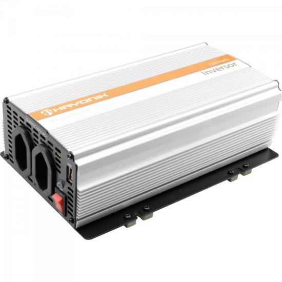 Inversor Onda Modificada 12VDC/127V USB 1200W HAYONIK Inversor Onda Modificada 12VDC/127V USB 1200W HAYONIK