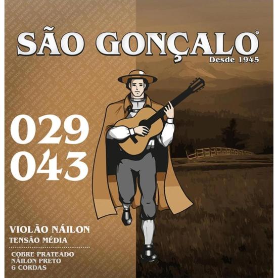 Encordoamento para Violão em Nylon Preto São Gonçalo