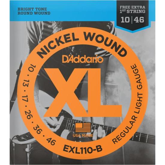 Encordoamento Para Guitarra D\'Addario EXL110-B Aço .010 Nickel Wound