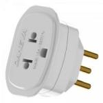 Pino Adaptador Universal para 2P+T 10A Branco DANEVA