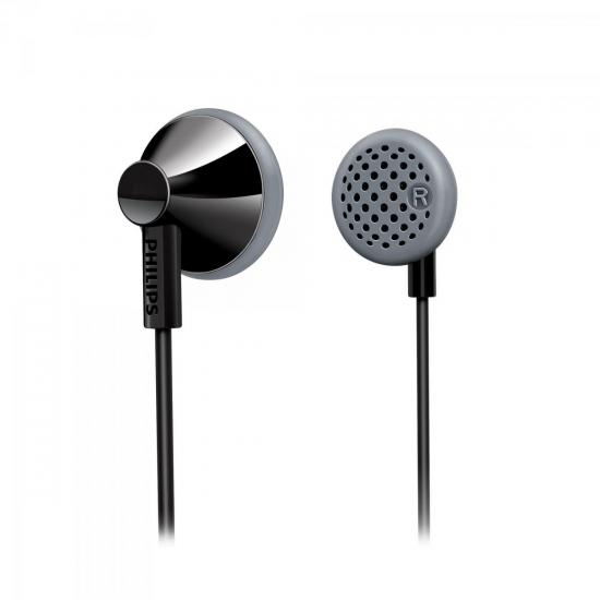 Fone de Ouvido Emborrachado Com Graves Potentes SHE2000/10 Preto PHILIPS Fone de Ouvido Emborrachado Com Graves Potentes SHE2000/10 Preto PHILIPS