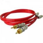 Cabo 2RCA + 2RCA Blindado 1 Metro Vermelho STETSOM