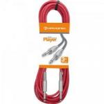 Cabo para Instrumentos P10 X P10 3m PLAYER Vermelho HAYONIK