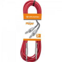 Cabo para Instrumentos P10 X P10 3m PLAYER Vermelho HAYONIK