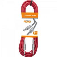 Cabo para Instrumentos P10 X P10 7m PLAYER Vermelho HAYONIK