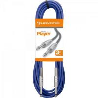 Cabo para Instrumentos P10 X P10 3m PLAYER Azul HAYONIK