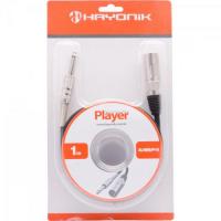 Cabo para Microfone XLR(M) X P10 1m PLAYER Preto HAYONIK