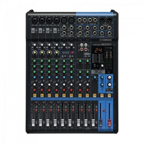 Mesa de Som Analógica Yamaha MG12XU 12 Canais Bivolt Preta