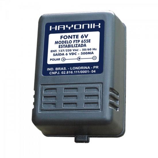 Fonte FTP655E 6VDC 500mA Estabilizada P4 C- Fonte FTP655E 6VDC 500mA Estabilizada P4 C-