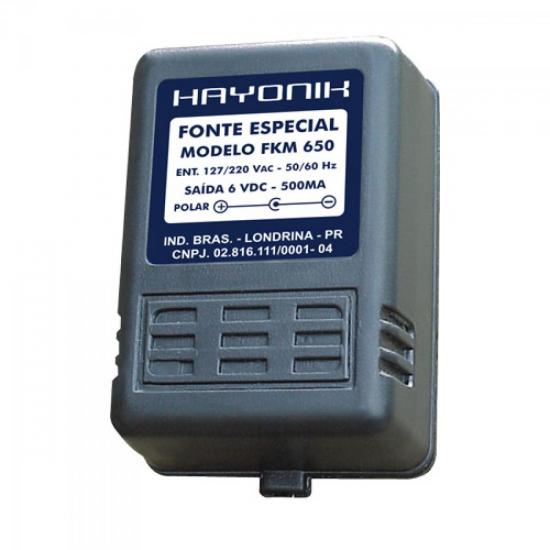 Fonte para Caixas Multimídias FKM650 6VDC 500mA HAYONIK Fonte para Caixas Multimídias FKM650 6VDC 500mA HAYONIK