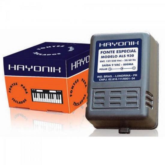 Fonte de Alimentação ALS930 9VAC 800MA Alesis HAYONIK Fonte de Alimentação ALS930 9VAC 800MA Alesis HAYONIK