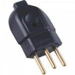 Pino Tripolar AC Macho 2P+T 10A 250V 57403003 Preto TRAMONTINA