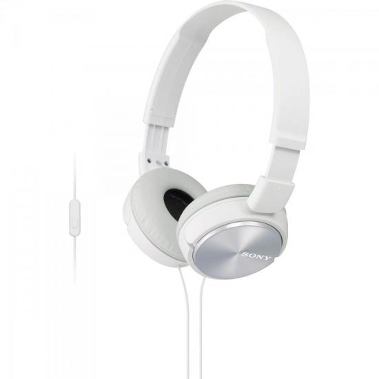 Fone de Ouvido com Microfone MDR-ZX310AP Branco SONY Fone de Ouvido com Microfone MDR-ZX310AP Branco SONY