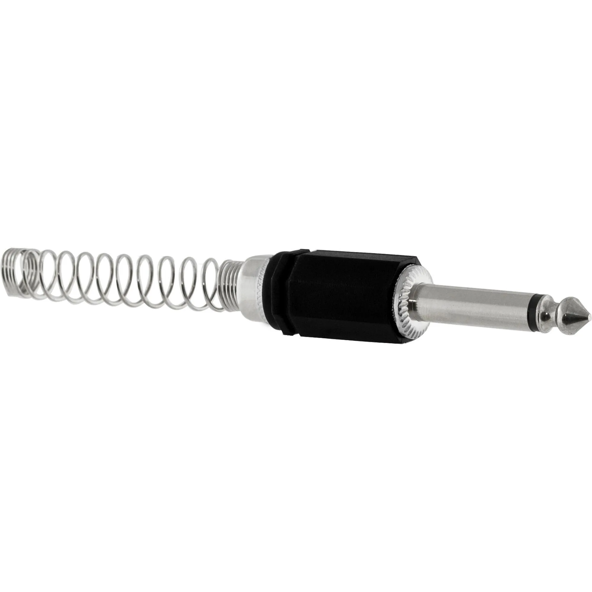Conector P10 Macho Mono Liga de Zinco HJ019M Preto HYX