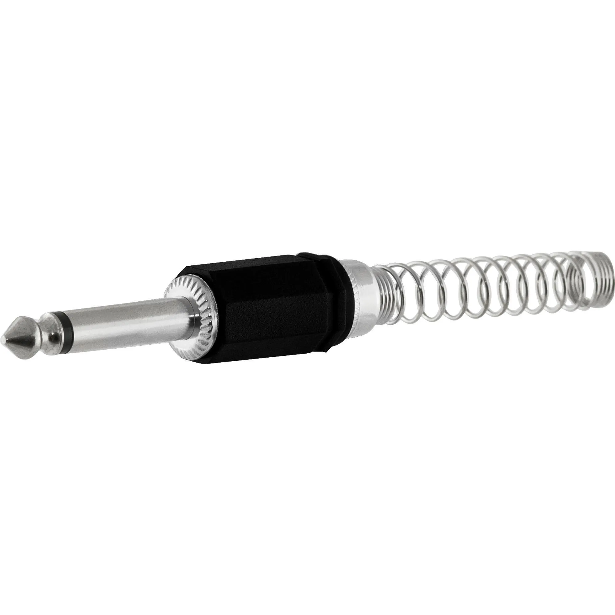 Conector P10 Macho Mono Liga de Zinco HJ019M Preto HYX