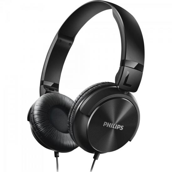 Fone de Ouvido Estilo DJ com Graves Nítidos SHL3060BK/00 Preto PHILIPS Fone de Ouvido Estilo DJ com Graves Nítidos SHL3060BK/00 Preto PHILIPS