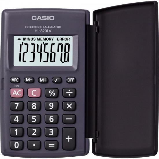 Calculadora de Bolso Casio HL820LV 8 Dígitos Preta