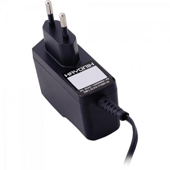 Fonte Chaveada 12VDC 0,5A P4 C+ 2,1mm FCTP125I HAYONIK Fonte Chaveada 12VDC 0,5A P4 C+ 2,1mm FCTP125I HAYONIK