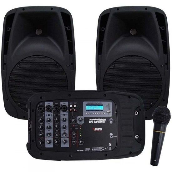 Kit de Som Portátil EVO 410 USB Preto NOVIK Kit de Som Portátil EVO 410 USB Preto NOVIK