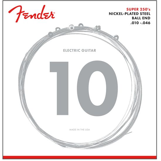 Encordoamento para Guitarra Aço 0.010 250R Niquelado FENDER Encordoamento para Guitarra Aço 0.010 250R Niquelado FENDER