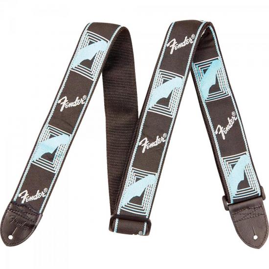 Correia para Instrumentos Nylon Monograma Preta Logo Azul FENDER Correia para Instrumentos Nylon Monograma Preta Logo Azul FENDER