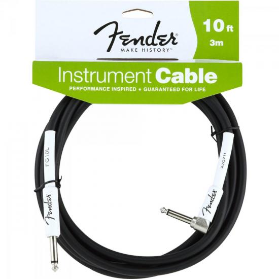 Cabo para Instrumentos P10 x P10 (90°) 3m PERFORMANCE SERIES Preto FENDER Cabo para Instrumentos P10 x P10 (90°) 3m PERFORMANCE SERIES Preto FENDER