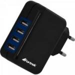 Fonte de Energia USB 4 Portas 4,2A UPS-101BK Preto FORTREK