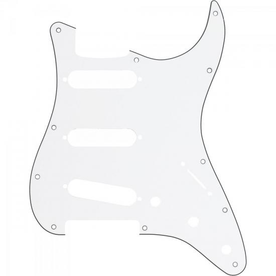 Escudo para Guitarra Stratocaster SSS Branco FENDER Escudo para Guitarra Stratocaster SSS Branco FENDER