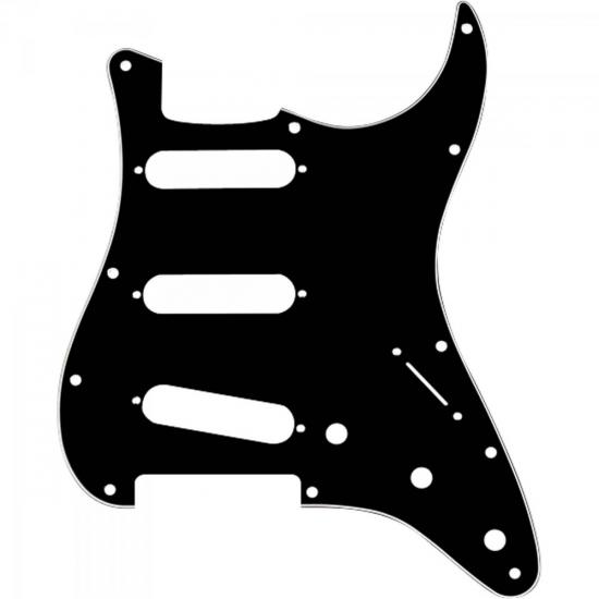 Escudo para Guitarra Stratocaster SSS Preto FENDER Escudo para Guitarra Stratocaster SSS Preto FENDER
