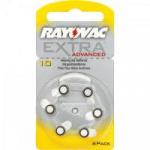 Pilha Auditiva 10 1,4V Extra Advanced Rayovac cartela c/6 pilhas