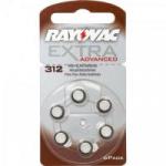 Pilha Auditiva 312 1,4V Extra Advanced Rayovac cartela c/6 pilhas
