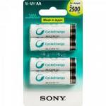 Pilha Recarregavel AA 2500mAh NiMh NH-AA-B4GN Sony cartela c/4 pilhas