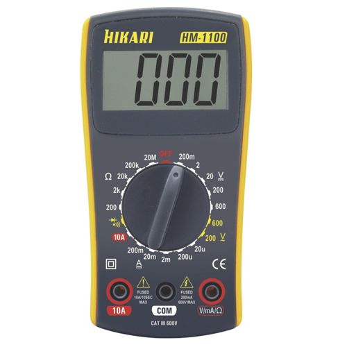 Multímetro Digital Hikari HM1100 Amarelo/Cinza